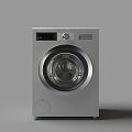 Modern silver drum washing machine 3d model