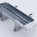 Industrial Conveyor System With Metal Frame Chain Track And Transparent Cover