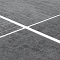 Gray Square Rug with Woven Texture and Cross Pattern for Living Room Decor