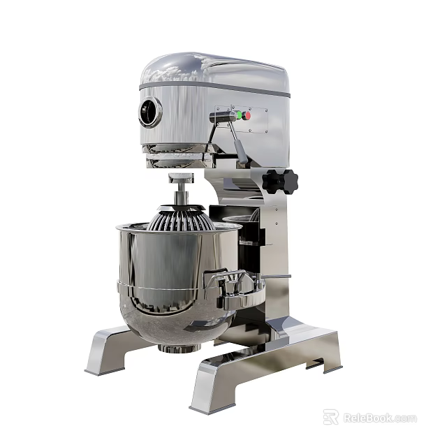 Commercial Kitchen Stainless Steel Stand Mixer Professional Heavy Duty Food Preparation Equipment 3d model 