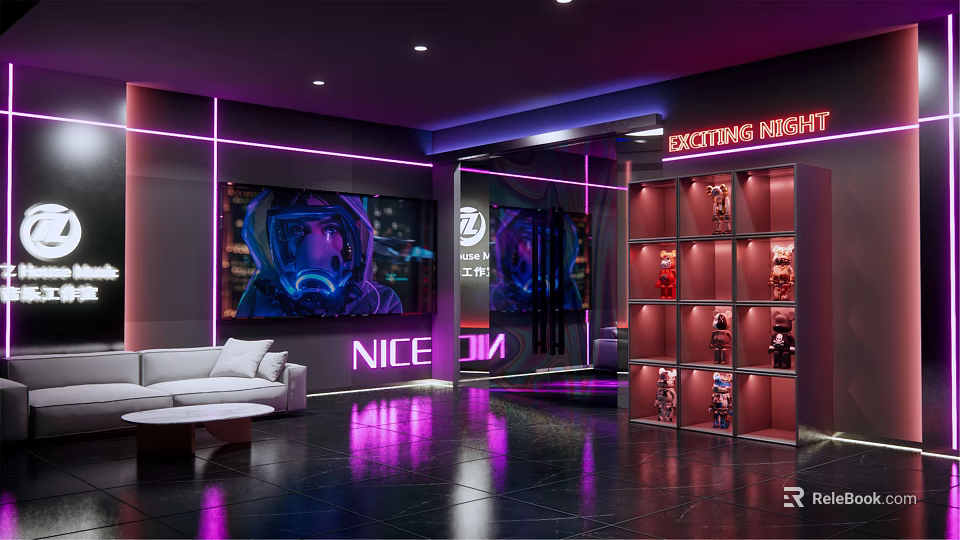 Modern Public Office Space Featuring Open Layout Ergonomic Workstations And Natural Lighting 3d model 