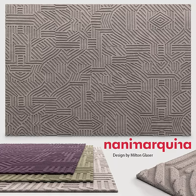 Italian Square Carpet Carpet nanimarquina miltonglaser Africa 3d model