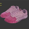 Pink Athletic Training Shoes With Mesh Upper Gray Accents And White Sole Design