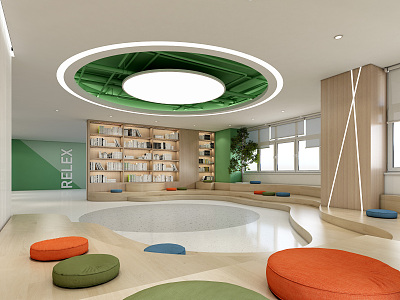 Modern Reading Room School Reading Room Catharsis Room 3d model