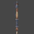 Handcrafted Axe With Sharp Metal Head Wooden Handle And Leather Wrapped Grip Design