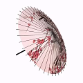Traditional Handcrafted Decorative Ornament Set With Pink Cherry Blossom Oil Paper Umbrella