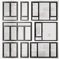 Various Styles Of Modern Window Designs With Black Frames And Glass Panels