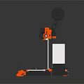 Professional 3D Printing Equipment with Orange Black Frame Digital Display and Build Platform