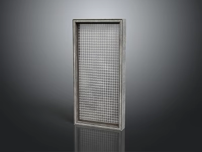 Sturdy Metal Frame Fine Mesh Panel With Rectangular Design For Industrial Applications 3d model
