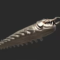 Prehistoric Fantasy Creature Model With Spikes Multiple Legs Large Eyes Sharp Teeth