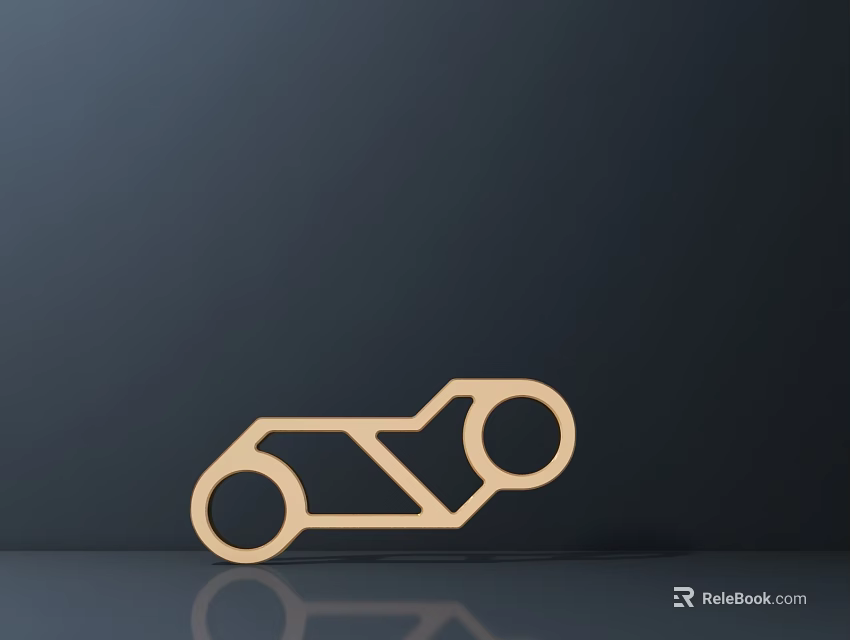 Golden Geometric Commercial Equipment With Circular Parts And Reflective Effect On Dark Background 3d model 