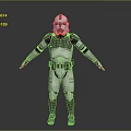 Detailed Clone Trooper 3D Model With White Gray Armor Standing Pose