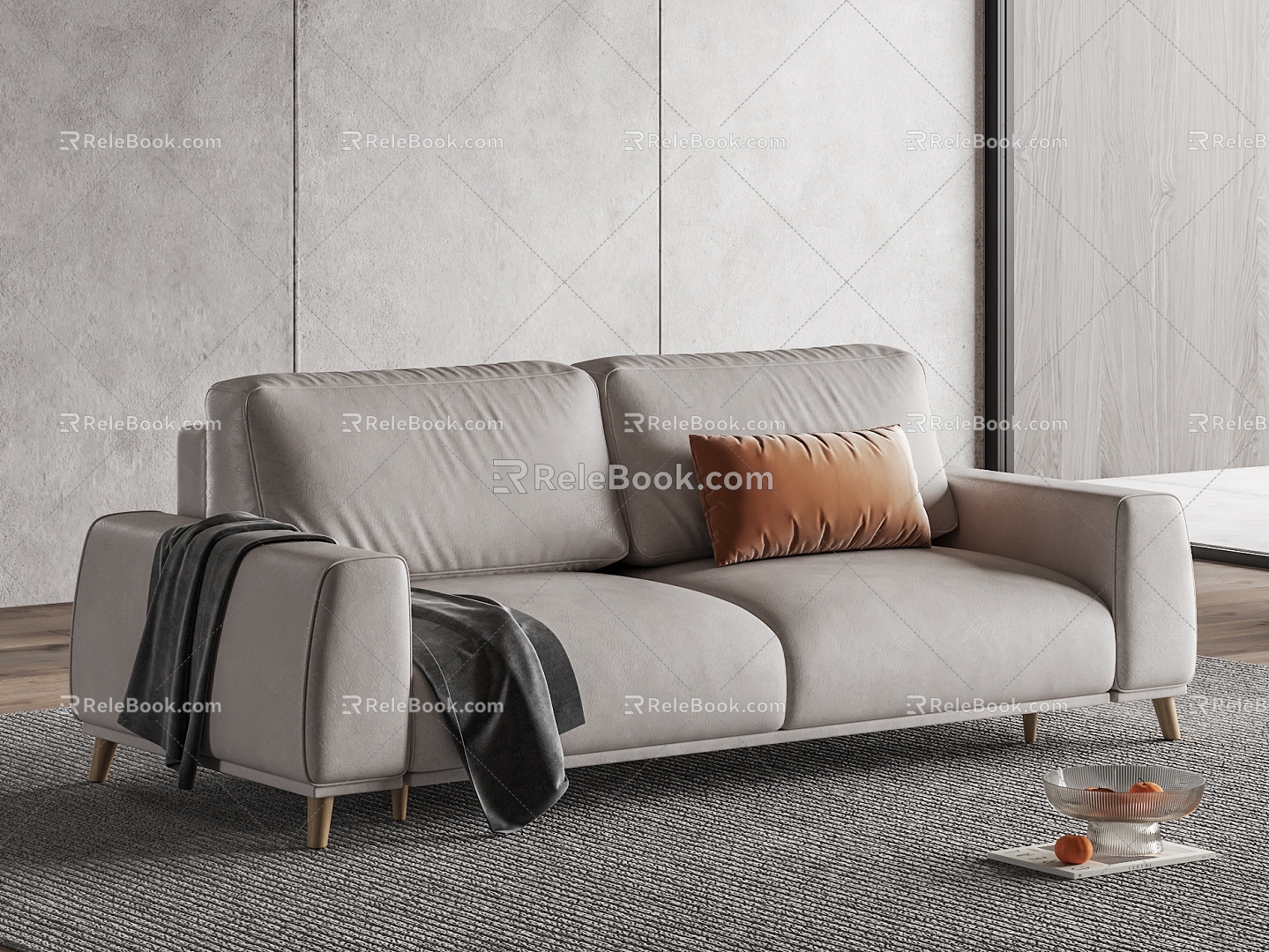 Double sofa 3d model