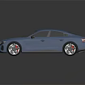 Audi Blue Modern Sports Sedan With Sporty Exterior Design And Alloy Wheels