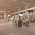 Library Reading Room Reading Room Reading Room Book Bar Bookstore Combination Bookcase School Reading Room City Book Bar Ladder Library Reading Area Book 3d model