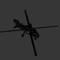 Military Combat Helicopter With Modern Angular Design Rotor Blades Landing Gear And Missile Attachments
