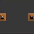Two Orange Candles With White Wicks And Bases On Black Background