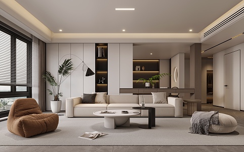 modern living room 3d model