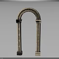 Classic Marble Archway Design With Decorative Columns And Ornate Carvings