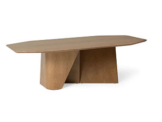 Nordic Solid Wood Rectangular Dining Table Modern Simple Light Luxury Long Dining Table Meeting Office Long Table 3d model