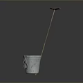 Essential Household Cleaning Tools Wooden Handle Mop And Plastic Bucket