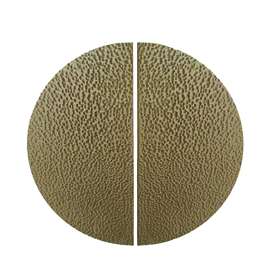 Two Part Circular Bronze Decorative Ornament Set With Textured Surface 3d model