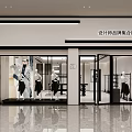 Modern Designer Brand Collection Boutique With Stylish Window Displays And Mannequins