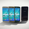 Samsung Mobile Phones With Front Screen Display And Green Gold White Back Design