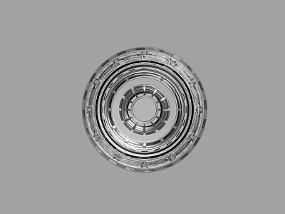 Precision Engineered Circular Metal Component With Concentric Rings And Intricate Design 3d model