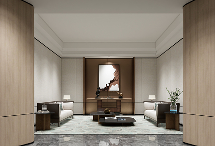 Modern Reception Room 3d model