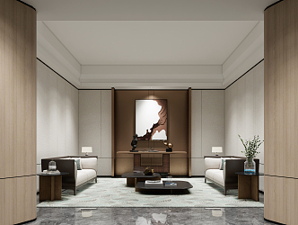 Modern Reception Room 3d model