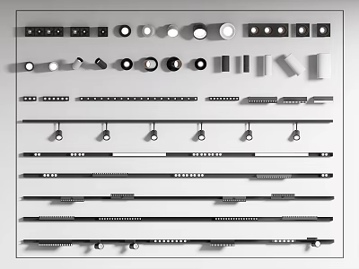 Modern Recessed Downlights And Adjustable Spotlights In Various Styles For Home Interiors 3d model