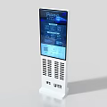 Modern Electric Vehicle Charging Station With Digital Display And White Exterior Units