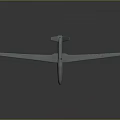 Unmanned Aerial Vehicle Drone With Long Wing And Sleek Body On Dark Surface