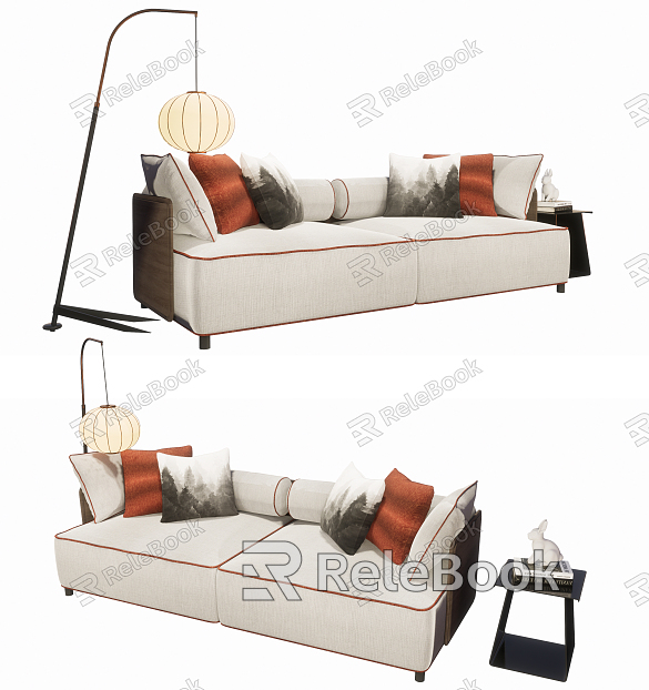 New Chinese-style double sofa model