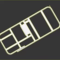 White Metal Frame Structure With Rectangular Holes And Support Legs For Industrial Use