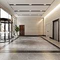 Modern elevator hall reception hall 3d model