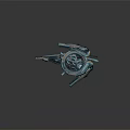 Futuristic Blue Gray Mechanical Structure With Intricate Robotic Components And Detailed Design