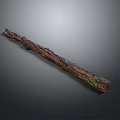 Natural Wood Stone Long Strip With Brown Green Color And Textured Natural Surface