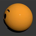 Yellow Surprised Emoji Face With Black Eyes And Open Mouth On Gray Background