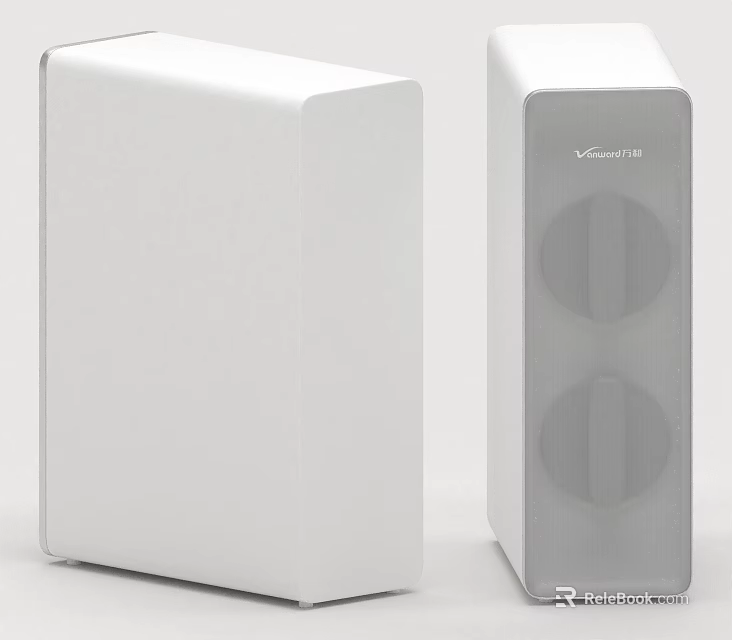 Modern White Vineverie Two Units Daily Use Audio Appliances With Speaker Grilles 3d model 