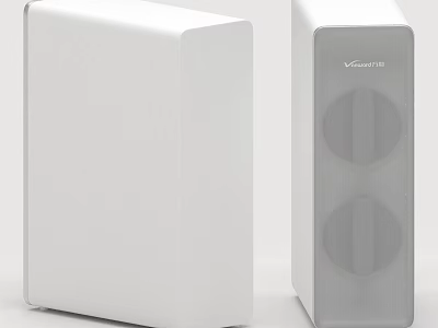 Modern White Vineverie Two Units Daily Use Audio Appliances With Speaker Grilles 3d model