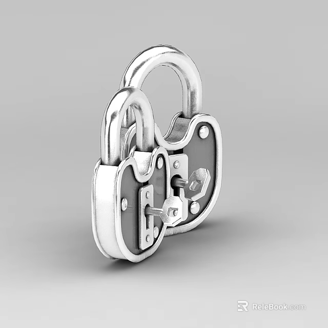 Tech Exhibition Hall Showcasing Modern Security Padlock Technology And Designs 3d model 