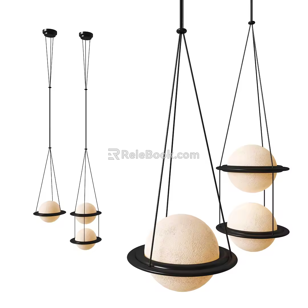 Modern chandelier 3d model