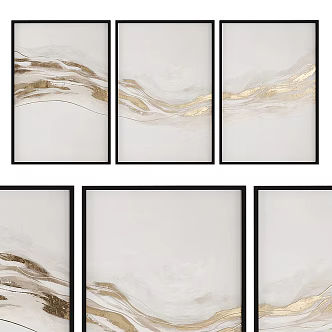 Abstract decorative hanging painting 3d model