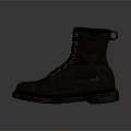 Sturdy Brown Leather High Top Boots Featuring Laces And Thick Soles