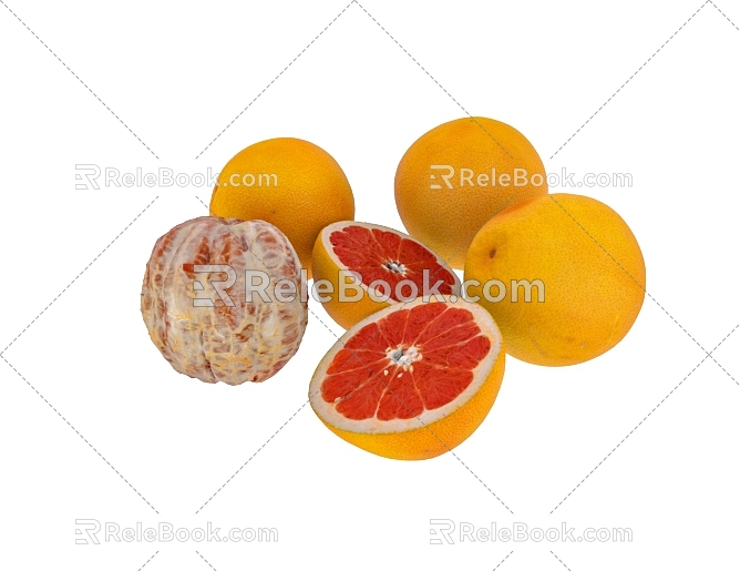 Grapefruit Pomelo Fruit 3d model