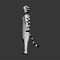 Casual White Onesie With Black Spotted Hood And Purple Shoes Design