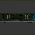 Green Military Style Transport Box With Labels And Blue Light Features