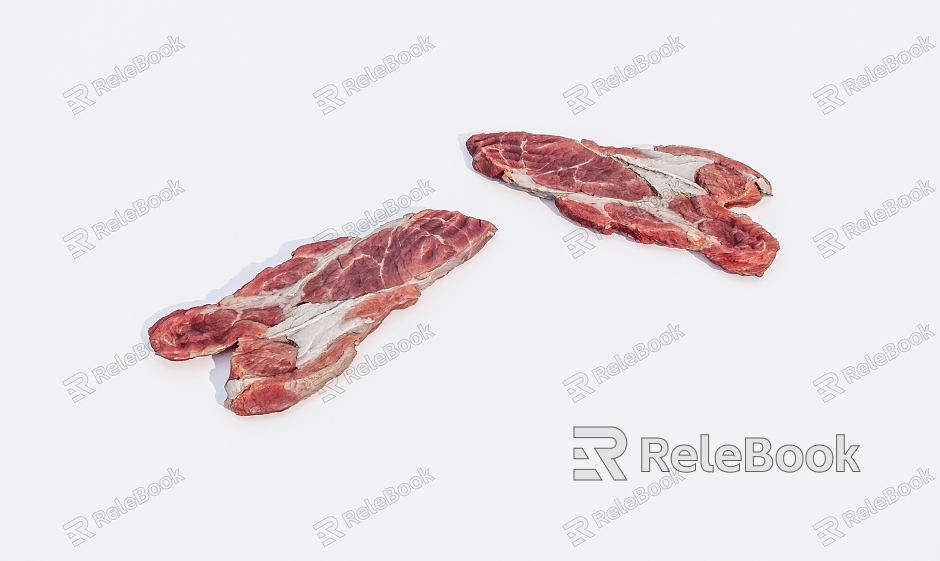 meat meat pieces raw meat pork model